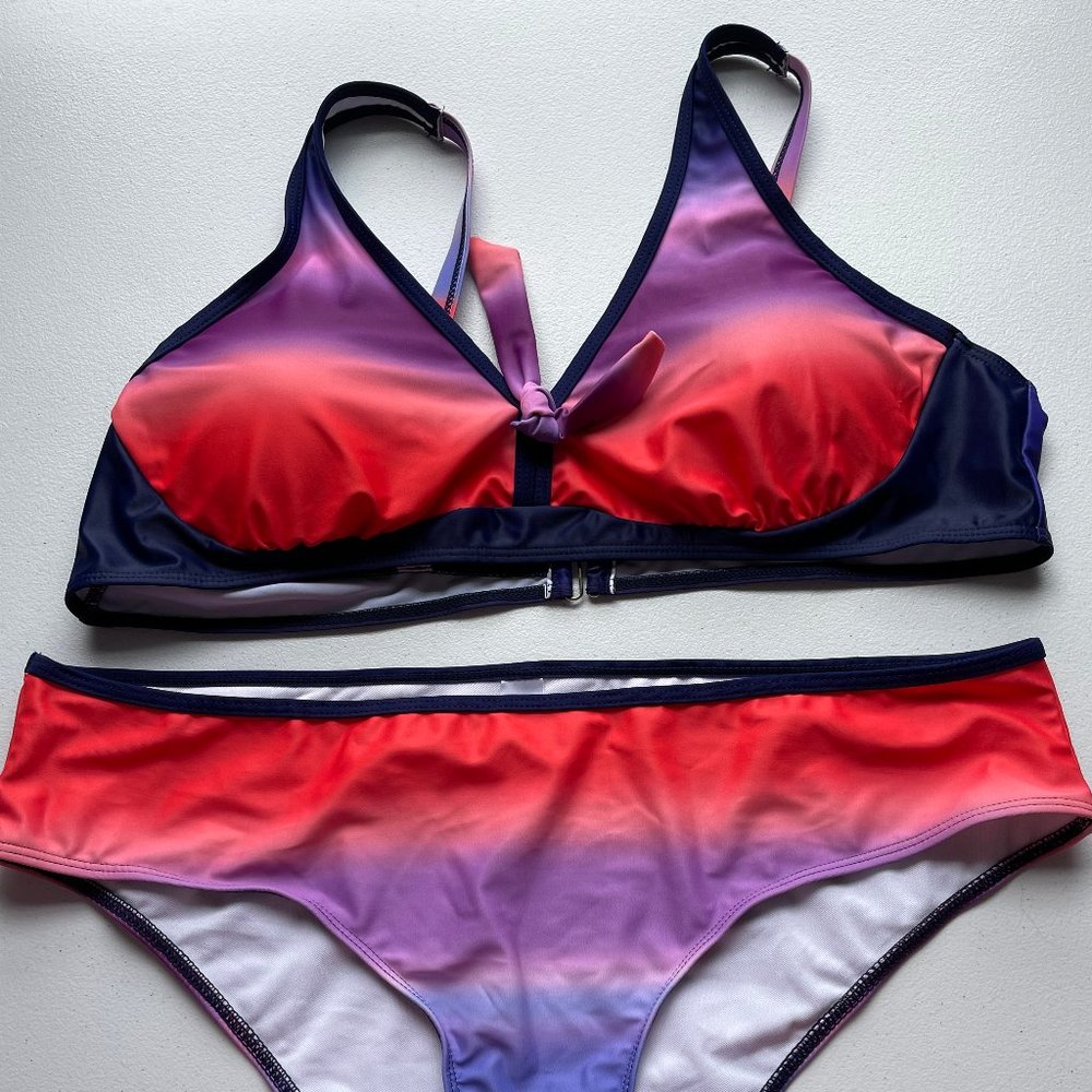 Two Piece Gradient Color Bikini